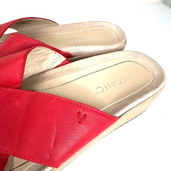 VIONIC Hayden Platform Slides Size 9 Slip On Comfort Sandal Flatform Summer - Picture 7 of 11